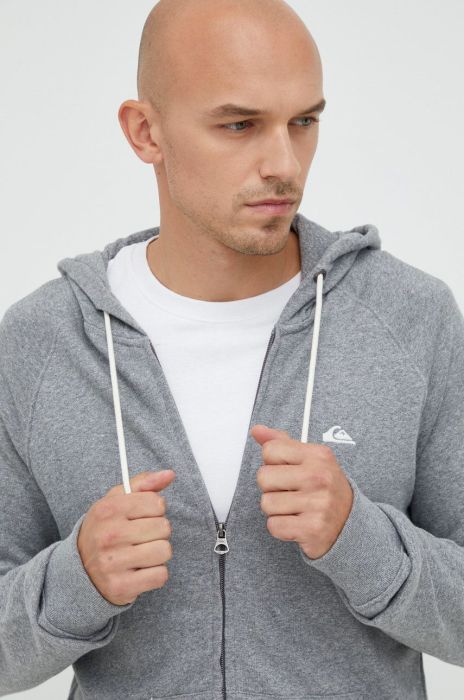 Кофта Quiksilver чоловіча колір сірий однотонна (2634016)