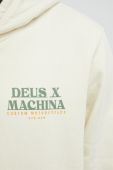 Бавовняна кофта Deus Ex Machina чоловіча колір бежевий з капюшоном з принтом