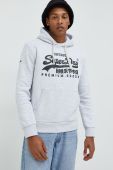 Кофта Superdry чоловіча колір сірий меланж (2631669)
