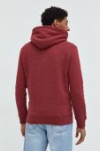 Кофта Superdry чоловіча колір бордовий однотонна (2634026)
