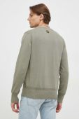 Бавовняний светр G-Star Raw чоловічий колір зелений легкий