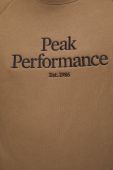 Кофта Peak Performance чоловіча колір зелений однотонна (2653467)