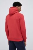 Кофта Peak Performance чоловіча колір червоний з капюшоном однотонна