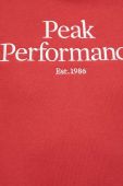 Кофта Peak Performance чоловіча колір червоний з капюшоном однотонна