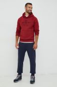 Кофта Peak Performance чоловіча колір бордовий однотонна
