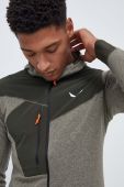 Спортивна кофта Salewa Puez 2 Dry чоловіча колір зелений з капюшоном візерунок