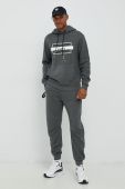 Кофта Diadora чоловіча колір сірий з капюшоном з принтом