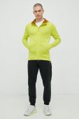Спортивна кофта Icebreaker Quantum Iii чоловіча колір зелений з капюшоном однотонна