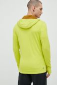 Спортивна кофта Icebreaker Quantum Iii чоловіча колір зелений з капюшоном однотонна