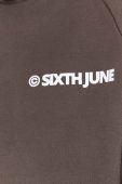 Кофта Sixth June чоловіча колір чорний з капюшоном з принтом (2801167)
