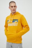 Кофта Marmot Coastal чоловіча колір жовтий з капюшоном з принтом
