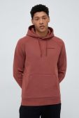 Кофта Peak Performance чоловіча колір коричневий з капюшоном однотонна
