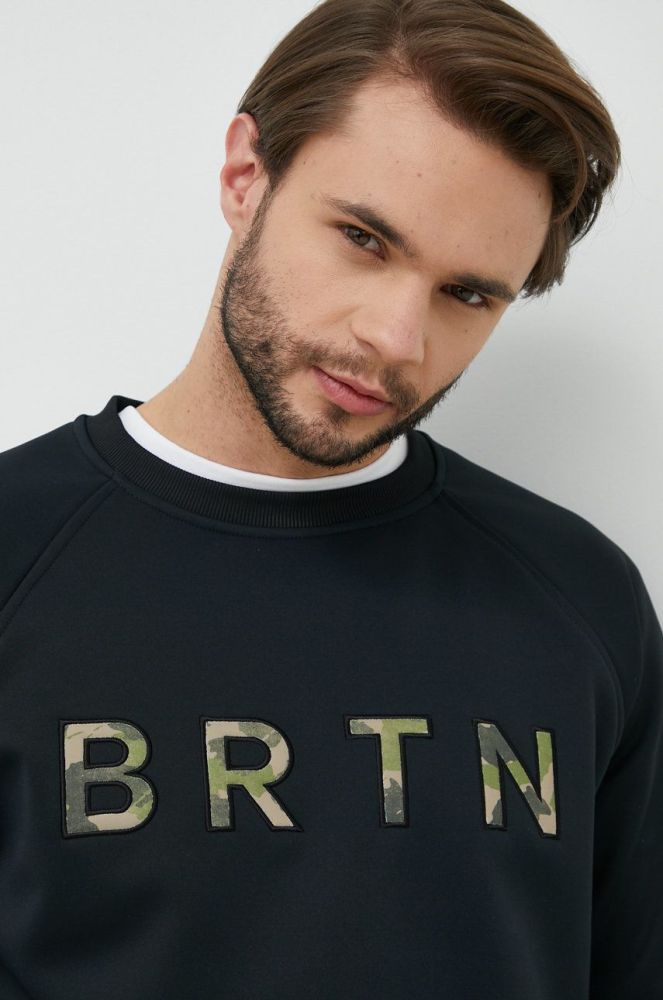Кофта Burton Crown чоловіча колір чорний з аплікацією