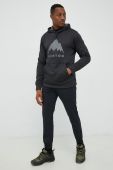 Кофта Burton чоловіча колір чорний з капюшоном з принтом (2814822)
