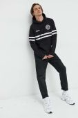 Бавовняна кофта Unfair Athletics чоловіча колір чорний з капюшоном з принтом (2868297)