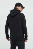 Бавовняна кофта Unfair Athletics чоловіча колір чорний з капюшоном з аплікацією