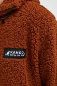 Кофта Kangol чоловіча колір коричневий з капюшоном однотонна