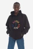 Кофта Guess Originals Go Parsons чоловіча колір чорний з капюшоном з аплікацією M2RQ26.KBJ31-JTMU