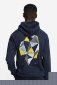 Бавовняна кофта Wood Wood Fred x Fila чоловіча колір синій з капюшоном з принтом 12045600.2474.NAVY-NAVY