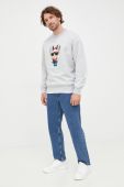 Кофта Karl Lagerfeld колір сірий з аплікацією