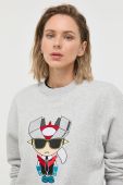 Кофта Karl Lagerfeld колір сірий з аплікацією
