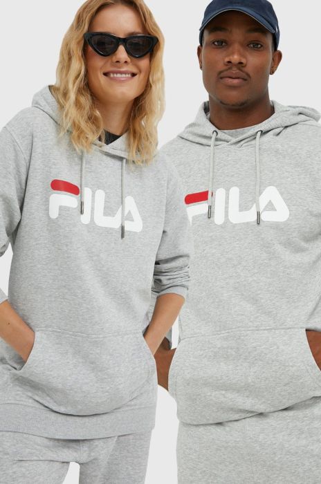 Кофта Fila колір сірий з принтом