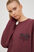 Бавовняна кофта Diadora колір фіолетовий з принтом