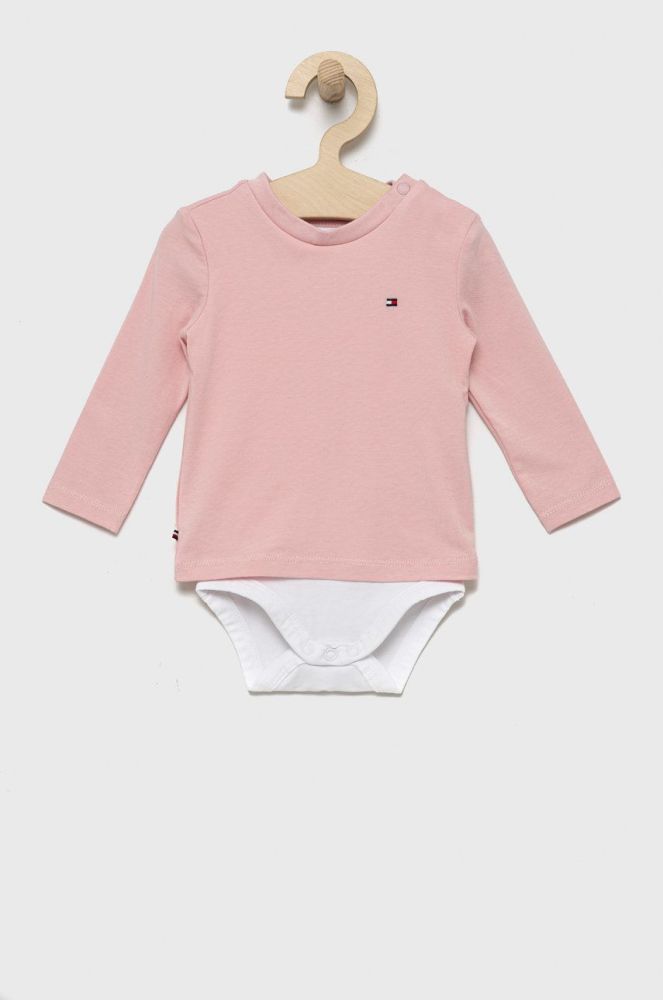 Tommy Hilfiger Боді для немовлят колір рожевий