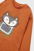 Дитячий бавовняний лонгслів Mayoral колір помаранчевий з принтом (2490239)