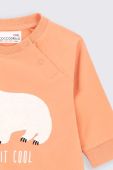 Лонгслів для немовлят Coccodrillo колір помаранчевий з принтом