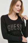 Бавовняний лонгслів Guess колір чорний (2753238)