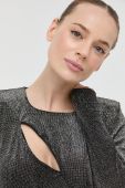 Боді Patrizia Pepe жіноча колір срібний з аплікацією