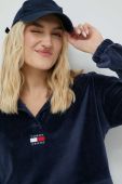 кофта Tommy Jeans жіноча колір синій з аплікацією (2858156)