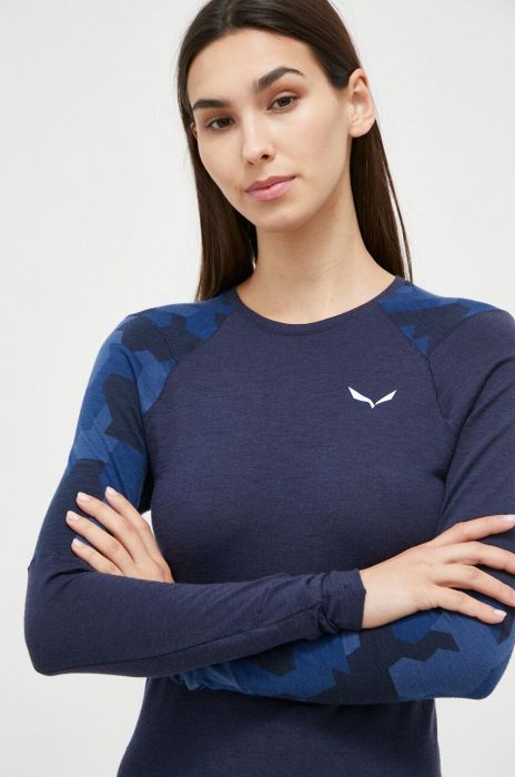 Функціональний лонгслів Salewa Cristallo колір синій (3536100)