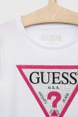 Дитячий лонгслів Guess колір білий (2833619)