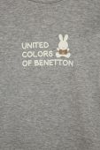 Дитячий бавовняний лонгслів United Colors of Benetton колір сірий (2522557)