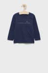 Дитячий бавовняний лонгслів United Colors of Benetton колір синій (2522543)