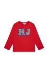 Дитячий бавовняний лонгслів Marc Jacobs колір червоний (2700644)