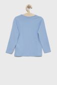 Дитячий бавовняний лонгслів Name it колір блакитний