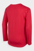Дитячий бавовняний лонгслів 4F колір червоний