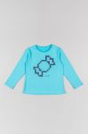 Дитячий бавовняний лонгслів zippy колір блакитний