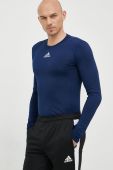Лонгслів для тренувань adidas Performance колір синій однотонний