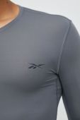 Лонгслів для тренувань Reebok Workout Ready колір сірий однотонний