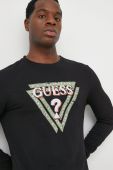 Лонгслів Guess чоловічий колір чорний з принтом (2626531)