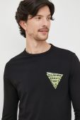 Лонгслів Guess чоловічий колір чорний однотонний (2616589)