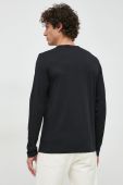 Бавовняний лонгслів BOSS boss athleisure колір чорний меланж (2864703)