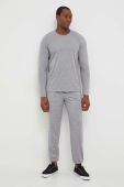 Лонгслів лаунж BOSS колір сірий однотонний (3378845)
