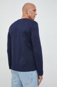 Бавовняний лонгслів Polo Ralph Lauren колір синій з принтом