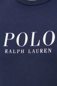 Бавовняний лонгслів Polo Ralph Lauren колір синій з принтом