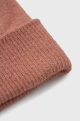 Шапка з домішкою вовни Only колір рожевий з товстого трикотажу